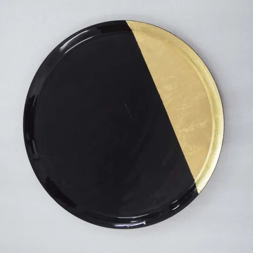 DESROCH DECOR WALL DECOR NOIRO NOIR METAL WALL PLATTER