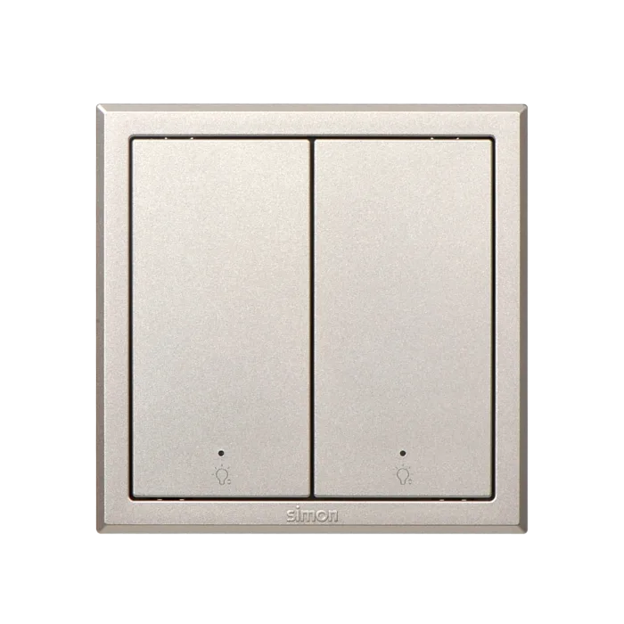 E3 SMART 2 GANG SMART CHAMPAGNE DIMMING SWITCH