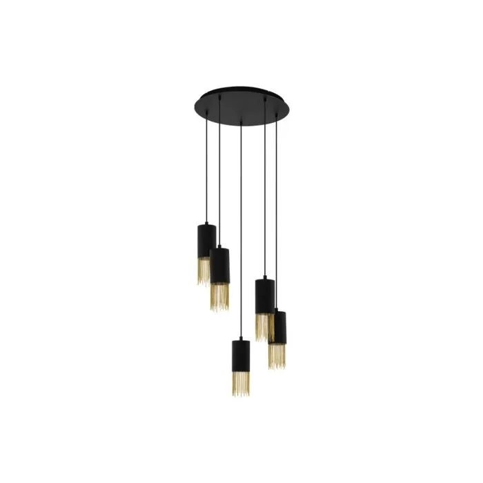 EGLO HL/5 E27 SCHWARZ/MESSING 'COUNUZULUS' CRYSTAL&DESIGN
