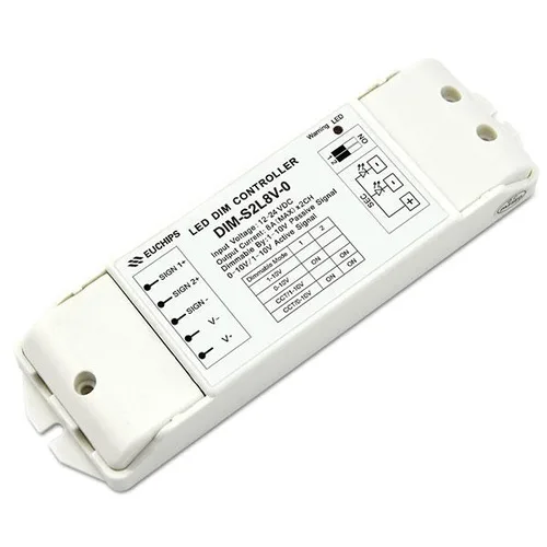 EUCHIPS 12-24VDC 8A*2ch CV 0-10V Dimmer DIM-S2L8V-0