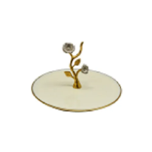 DESROCH DECOR GUILLERMO CIRCLE BLOOMING FLOWER TRAY