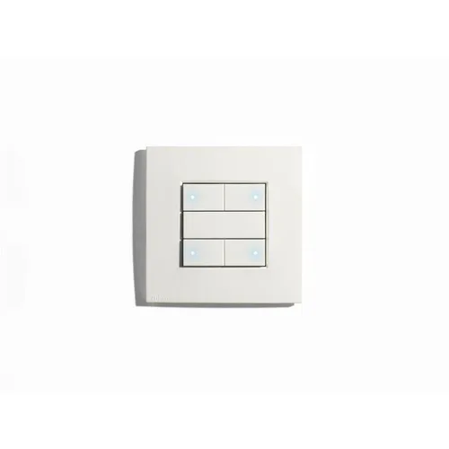 QBUS 4-GANG RGB SMART GLASS SWITCH WITH TEMP SENSOR WHITE