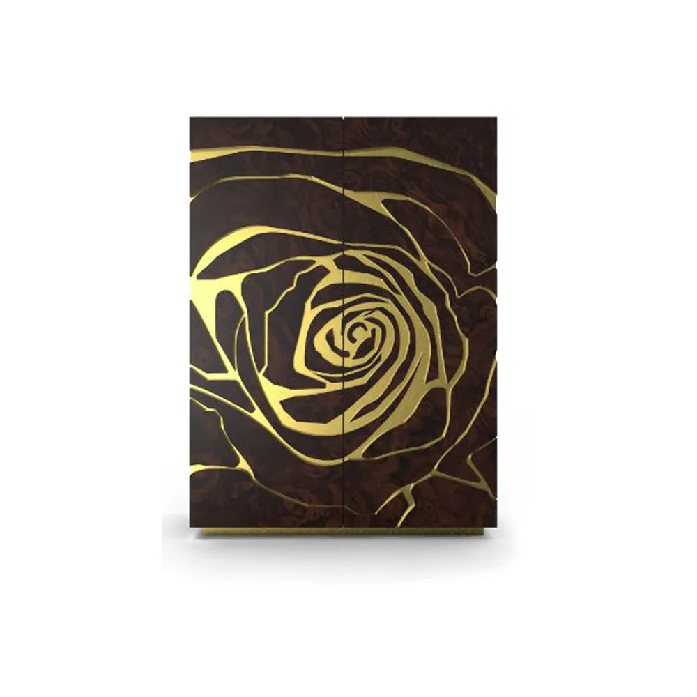 VEROCASA LIVING LUXURY JAYSON FLOR COPPER DE OURO CABINET
