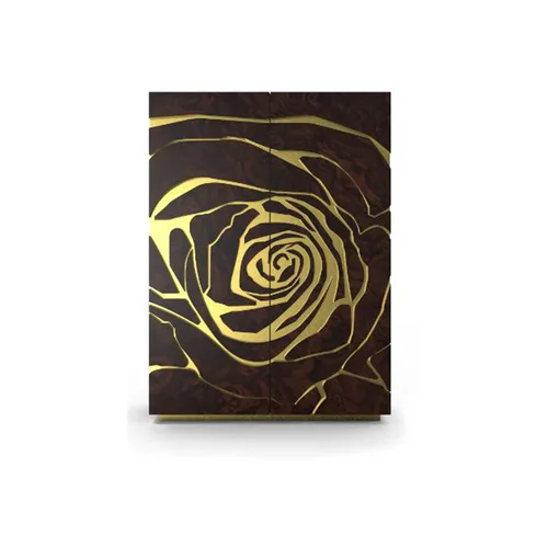 VEROCASA LIVING LUXURY JAYSON FLOR COPPER DE OURO CABINET