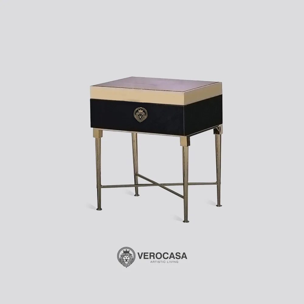 VEROCASA LIVING LUXURY ATRAX ROBUSTUS OPERA MAUVE SIDE TABLES