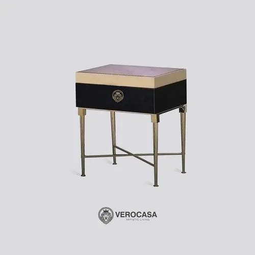 VEROCASA LIVING LUXURY ATRAX ROBUSTUS OPERA MAUVE SIDE TABLES