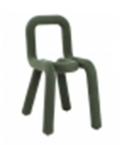 STEEL PIPE GREEN LOUNGE CHAIR