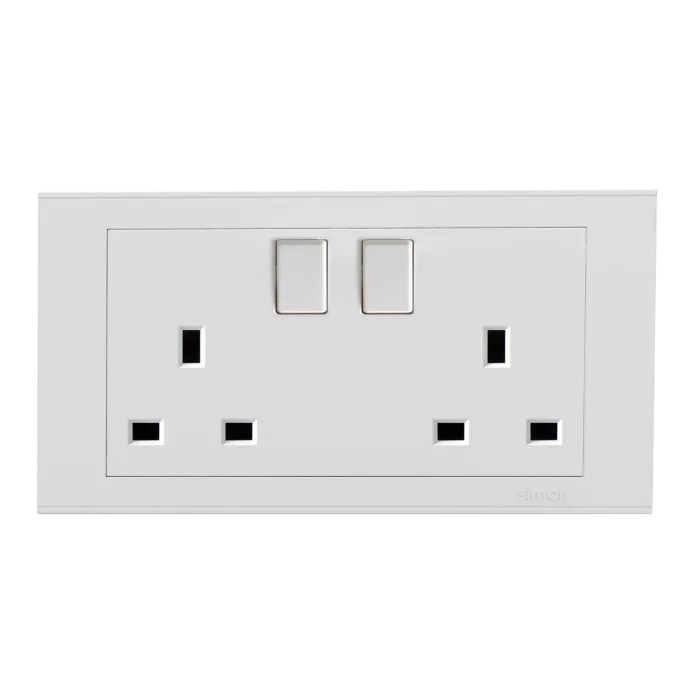 E6 TWIN BS SWITCHED SOCKET DOUBLE POLE