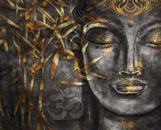 DESROCH ART 3D WALLPAPER & WALL MURALS OF CONCRETE BUDDHA