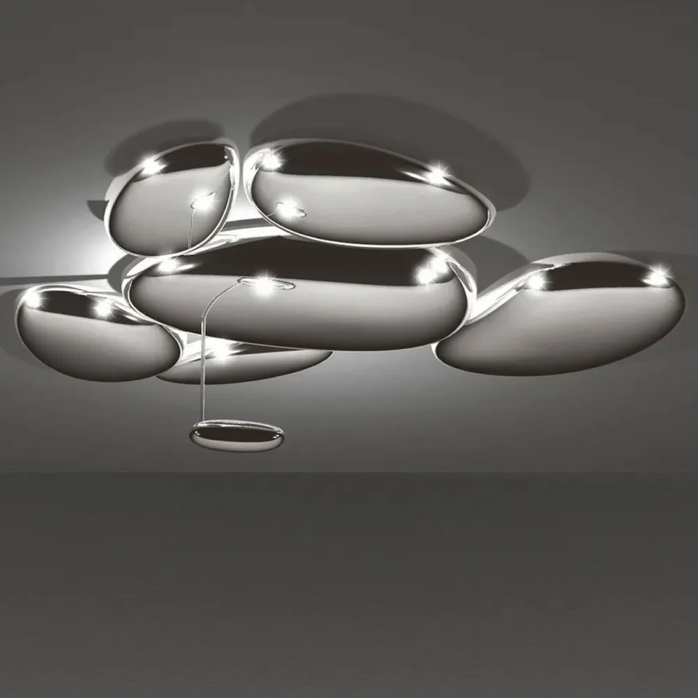 DESROCH SILVER LED SEMI FLUSH LAMPS