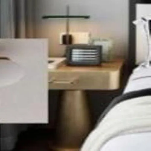 VEROCASA BED METAL BRUSH FINISH WITH GLASS BRUSHED BRASS NIGHT STANDS FURNITURE