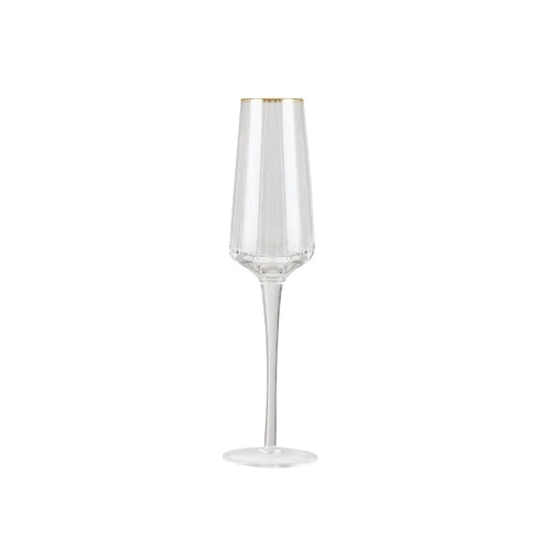 DESROCH HOMEWARES NEW MODERN STYLE WINE GLASS - GOLD