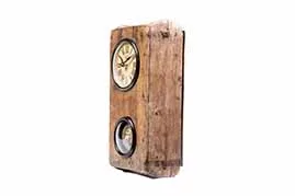 DESROCH DECOR UPCYCLED BRICK MOULD PENDULUM WALL CLOCK