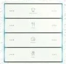 LEXA LEX FALL SERIES SCENARIO PANELS CLASSIC 4 RECTANGULAR KEYS KNX SWITCH POLAR WHITE