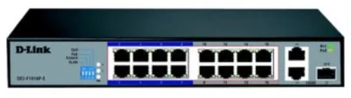 D-Link 16 Port 10/100 Base-T Unmanaged PoE