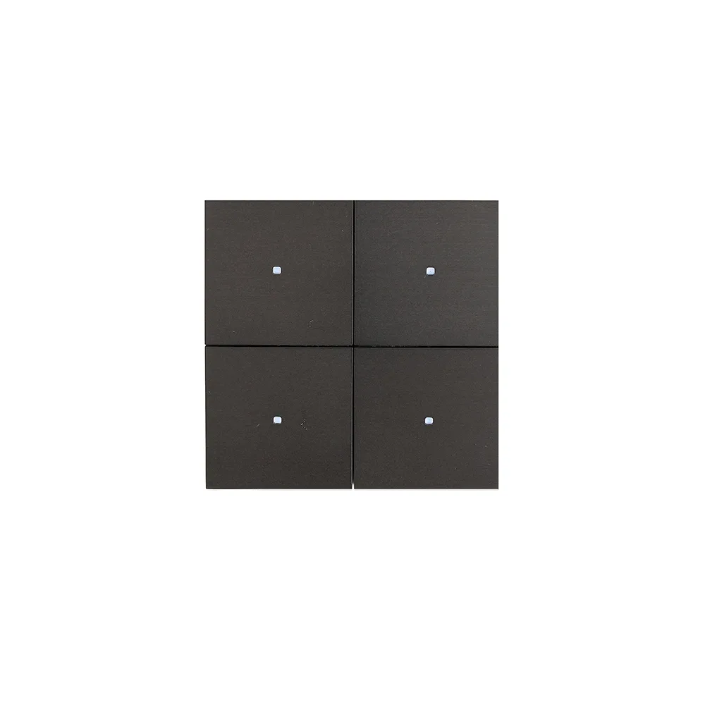 LEXA LEX-ARCHAIC SERIES 86MM*86MM*10MM BLACK 2 FOLDS WITH 4 BUTTONS SMART SWITCH