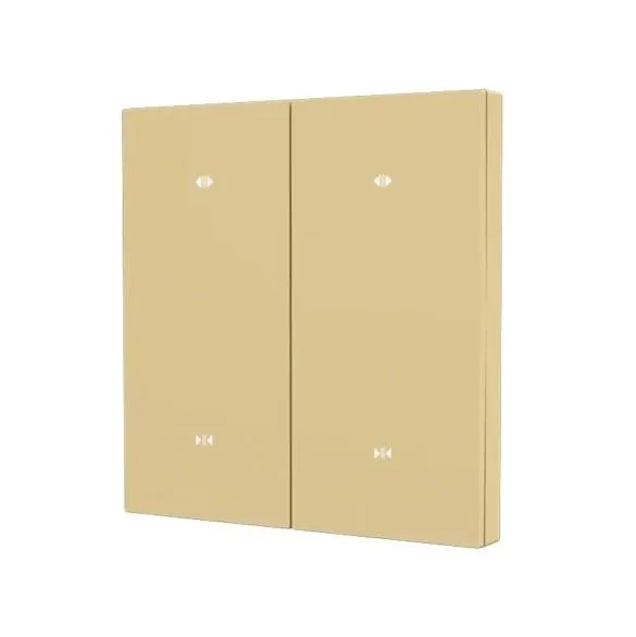 LEXA LEX-D60 SERIES TUYA ZIGBEE MOTOR CURTAIN SWITCH (2 MOTOR), PC PC PAINTED MATERIAL BLACK FINISH,86X86MM (86 BASE)