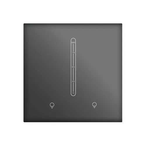 LEXA WL 2-Channel Dimmer Switch (Light Group) Zigbee, Glass - Black