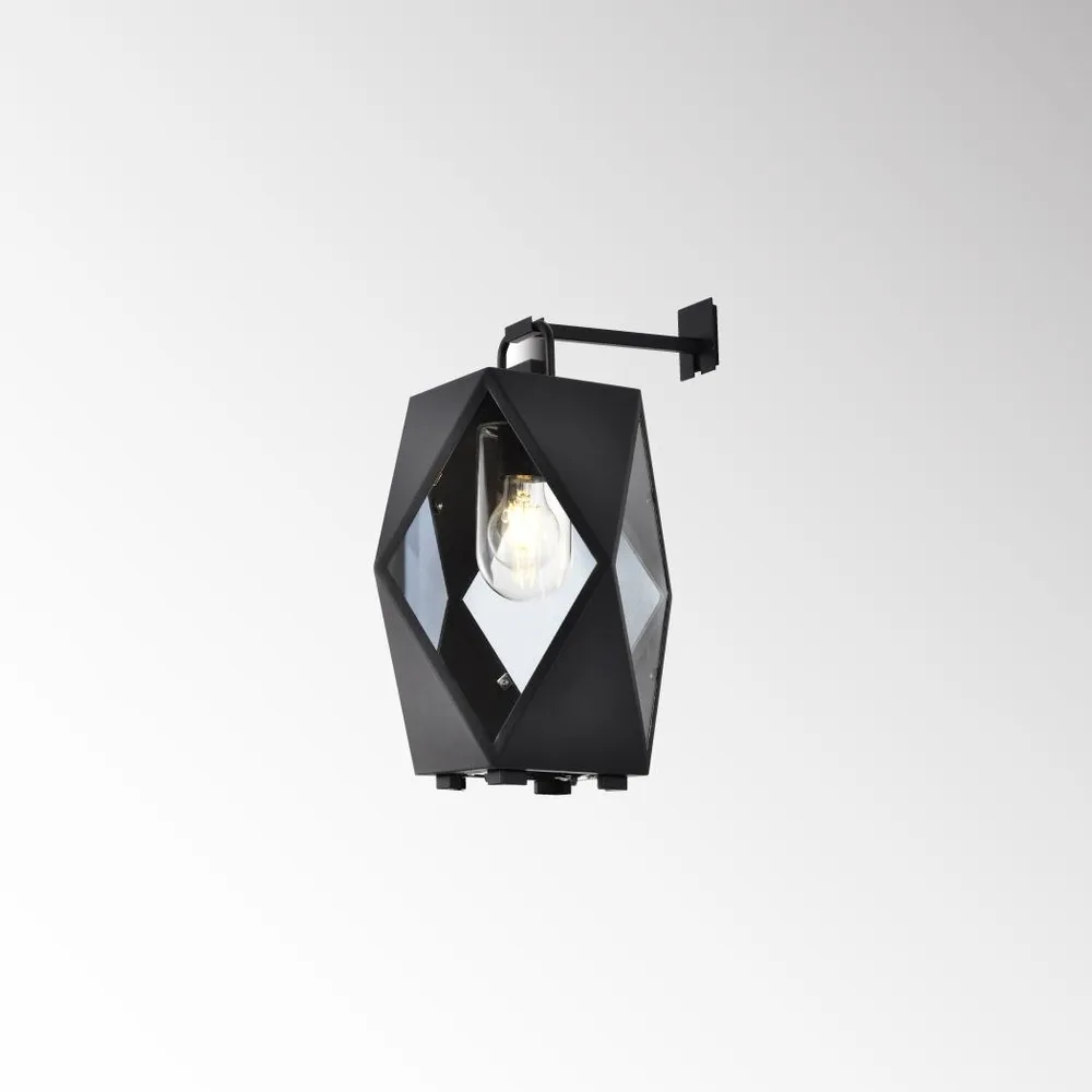 LUMIVILLE URBAN ARAGON E27x1 BLACK WALL LIGHT IP54