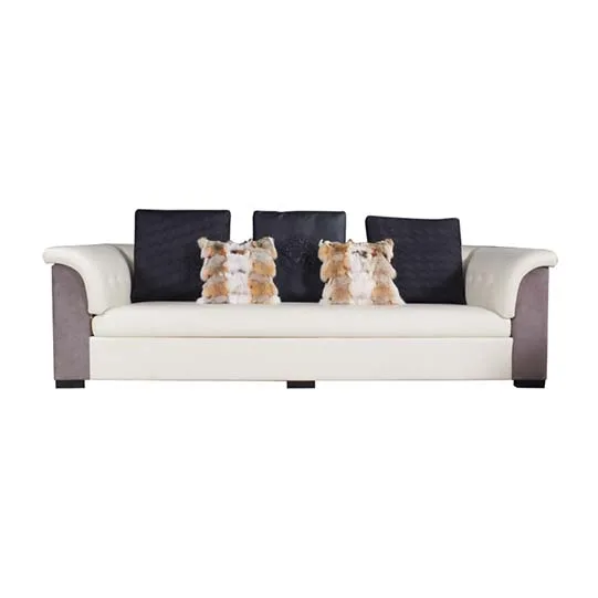 VEROCASA LIVING  LUXURY VEROCASA FAMILY SEATER HARDWOOD LEATHER SOFA
