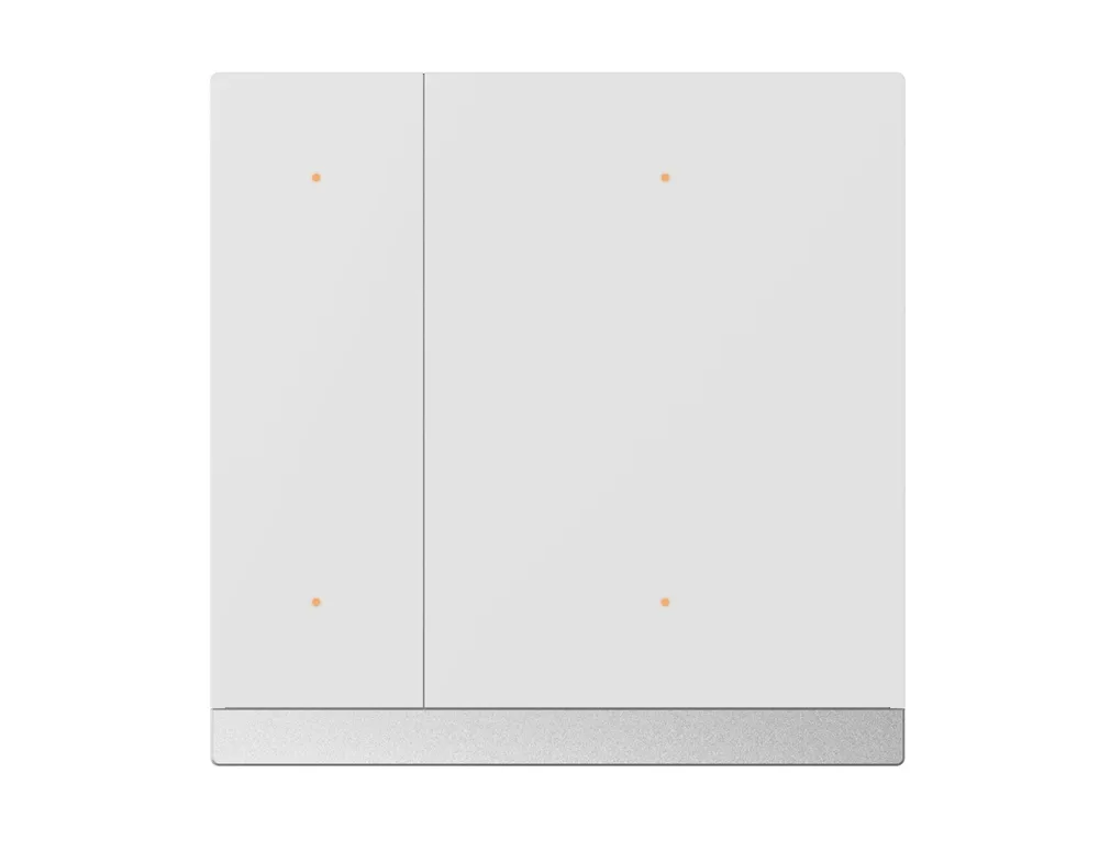 Metal Button Set for KNX Waltz Push Button Sensor, 1-Gang, light through dot baking finish White
