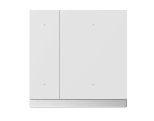 Metal Button Set for KNX Waltz Push Button Sensor, 1-Gang, light through dot baking finish White