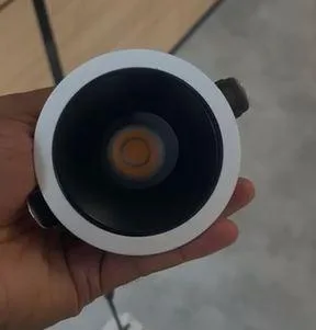 SPOT LIGHT RECESSED  4000K  12W  220V AC  DIA-85mm WHITE+BLACK  IP65 