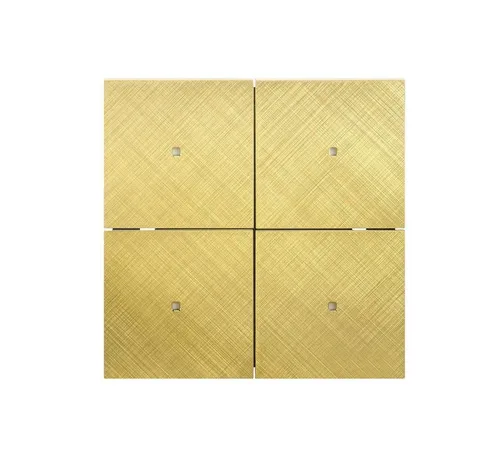 LEXA LEX-ARCHAIC SERIES 86MM*86MM*10MM GOLDEN 2 FOLDS WITH 4 BUTTONS SMART SWITCH