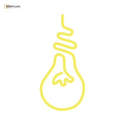 BRIGHTLUXX SYMBOL SIGN YELLOW NEON SIGN