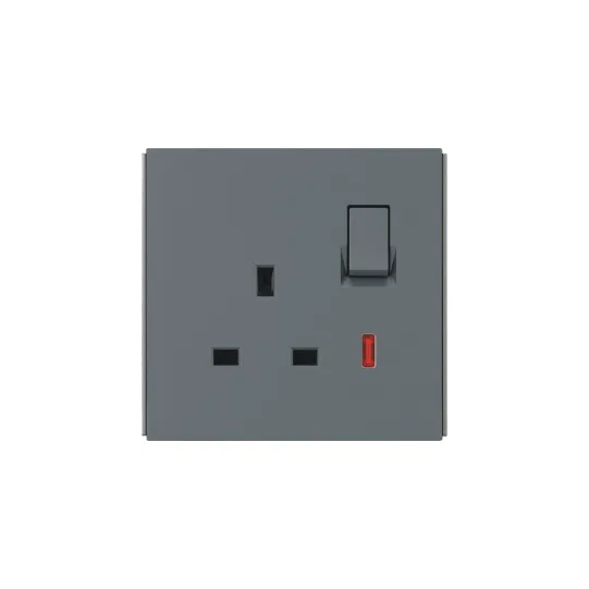 LEXA 13A SWITCH  SOCKET WITH NEON DOUBLE POLE
