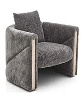 VEROCASA CHENILLE FABRIC LEASURE ARM CHAIR