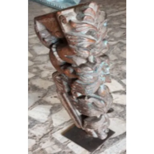DESROCH DECOR ASIAN ANTIQUE TRIBAL WOODEN DECORATIVE WALL HANGING