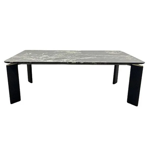 VEROCASA LEATHER+METAL RACTANGULAR DINING FURNITURE