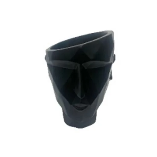 DESROCH DECOR PEROSNA BLACK HEAD UNIQUE VASE FIGURINE & SCULPTURE