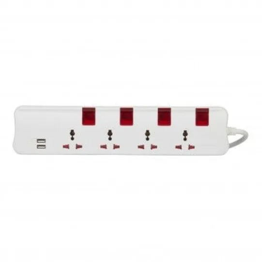 LEGRAND MOES BS 5 SWITCHED SOCKETS - 5M WHITE