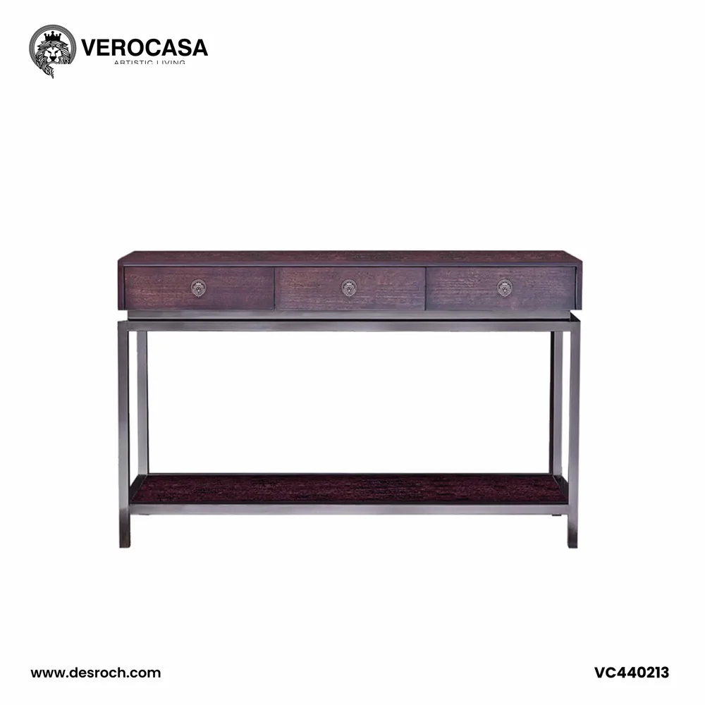 VEROCASA LIVING LUXURY ENTRY WAY SOLID WOOD DECORATIVE LIVING SIDE TABLE