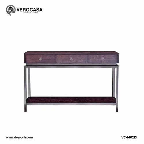 VEROCASA LIVING LUXURY ENTRY WAY SOLID WOOD DECORATIVE LIVING SIDE TABLE