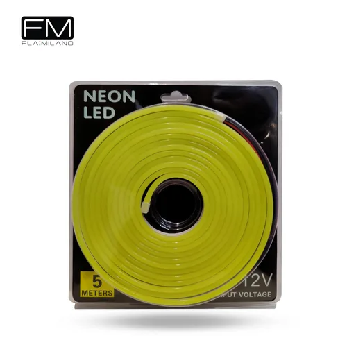 FLAMILANO SMD 2835 12W/M 8X16MM IP68 LEMON YELLOW 12V NEON FLEX 1010159414094