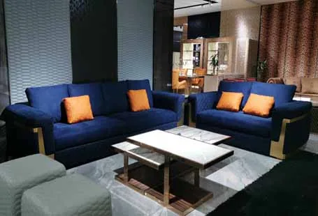 VEROCASA LIVING LUXURY SET OF TWO FABRIC SOFA 2 SEATER AND 4 SEATER