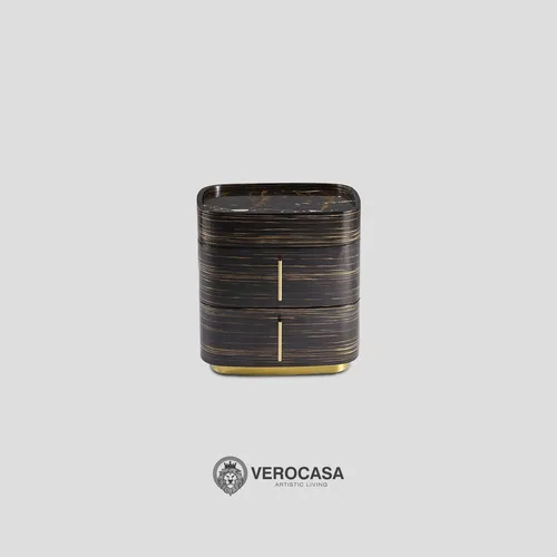 VEROCASA LIVING LUXURY STONEMAN MEDIUM OAK SIDE TABLES