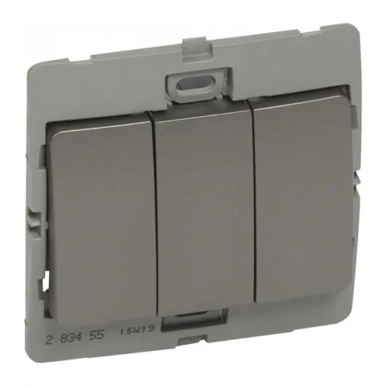 LEGRAND DARK SILVER 3G 2W 20A SP SWITCH