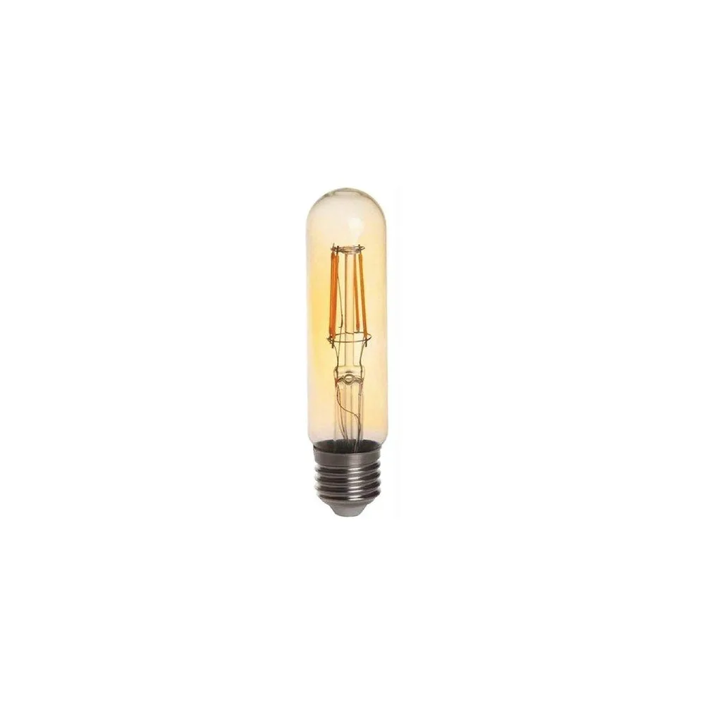 FLAMILANO VINTAGE STYLE DIMMABLE EDISON GLOBE T125 AMBER 8W 3000K E27 BULB