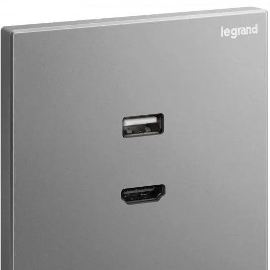 LEGRAND USB and HDMI data socket Galion - matt black