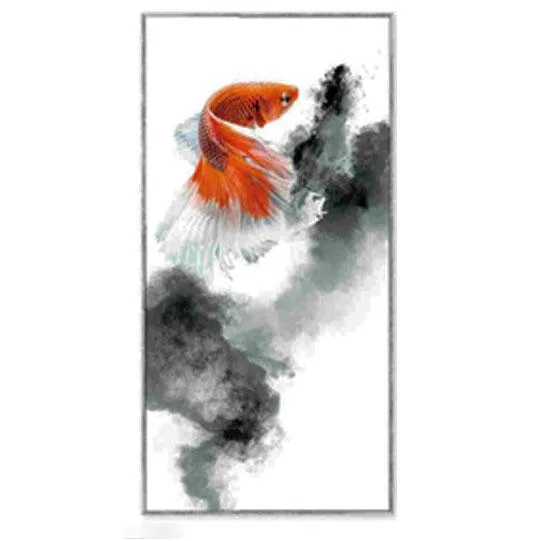 DESROCH GOLDEN FIGHTER FISH WALL HANGINGS  DECOR