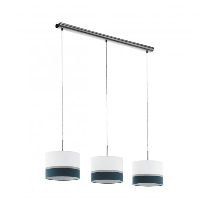 EGLO HL/3 NICKEL-M/WS-BLAU-SILBER 'SPALTINI' CRYSTAL&DESIGN