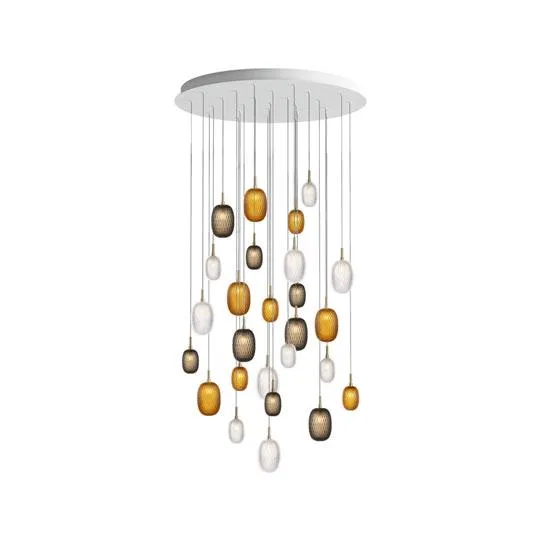 DELUXE G4 IRON+ALUMINUM+GLASS DECORATIVE PENDANT LIGHT