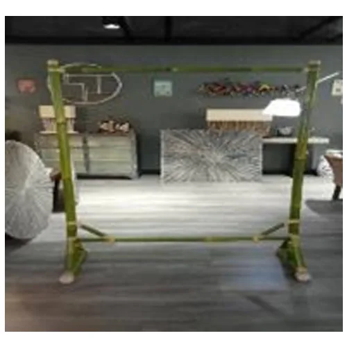 DESROCH DECOR BAMBOO GREEN HUMBLE WOODEN CLOTHING RACK DECORATIVE OBJECT