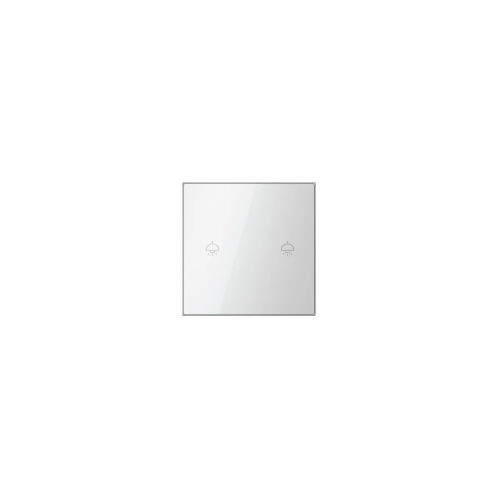 NATURE SWITCH 2 WAY WHITE GLASS - WHITE SURROUND