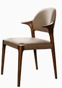 DESROCH ASH WOOD+ECO LEATHER DINING CHAIR