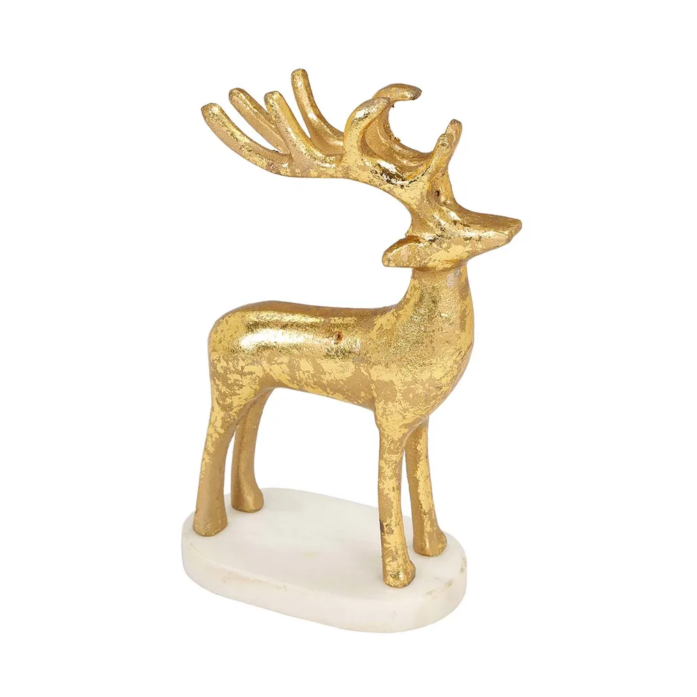 DESROCH DECOR DORADO MIRANDO DEER FIGURINE